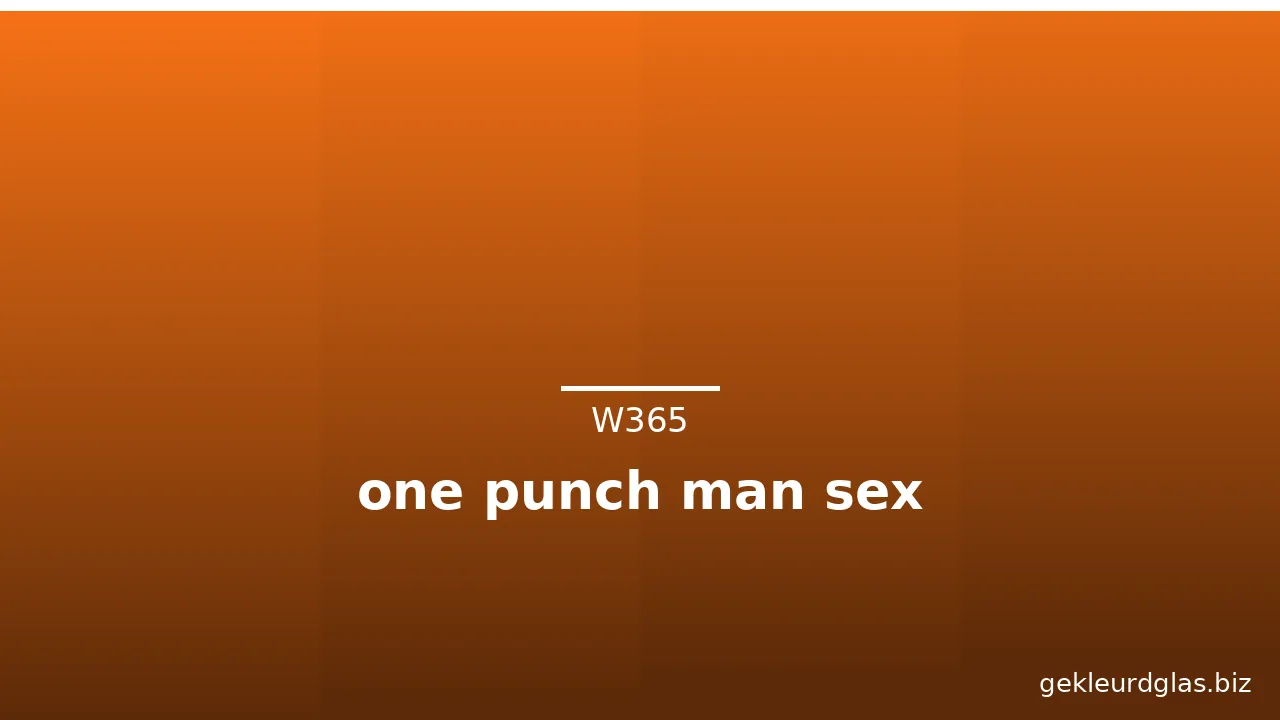 one punch man sex